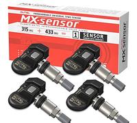 Autel TPMS Sensor MX Sensor, Tire Pressure Sensor Dual Frequency (315MHz + 433MHz), Press-in OE Sensors Programmable by TS408S TS508 TS508WF TS608 MP900TS MS906PRO-TS (Metal Valves, Set of 4)