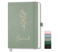 AUTEMPO A5 Journal Notebook Lined, Hardcover Note Book Leather Journals for Women, 192 Pages Notebook, 100gsm Lined Paper, for Men Work Office School,14.5 x 21cm, Sage Green