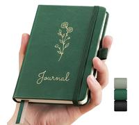 AUTEMPO A6 Pocket Notebook - 160 Pages 100 GSM Thick Paper, Small Notebooks Pocket Size, Hardcover Lined Journal for Women Students, Mini Notepads for Work, Study, and Travel, Dark Green