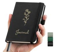 AUTEMPO A6 Pocket Notebook - 160 Pages 100 GSM Thick Paper, Small Notebooks Pocket Size, Hardcover Lined Journal for Women Students, Mini Notepads for Work, Study, and Travel, Black