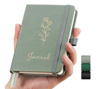 AUTEMPO A6 Pocket Notebook - 160 Pages 100 GSM Thick Paper, Small Notebooks Pocket Size, Hardcover Lined Journal for Women Students, Mini Notepads for Work, Study, and Travel, Light Green