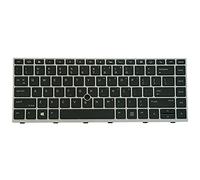 AUTENS Replacement US Keyboard for HP EliteBook 840 G5 / 840 G6 / 745 G5 / 745 G6 Laptop Silver Frame Backlight