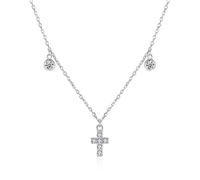 Authentic 100% Crystal Cross Necklaces Pendant Jewelry Fashion Women Statement Necklace Yx1556