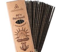 Authentic 60s Patchouli Incense Smudge - for Grounding Energy (24+ Sticks, 9 Inches) Thick Natural Incense Sticks made with Indonesian Patchouli | Healing Herbal Incense for Daily Smudging