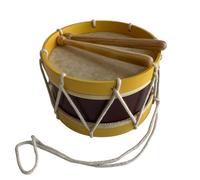 Authentic 7-1/2" Civil-Revolutionary War Era Wooden Marching Snare Drum Antique Reproduction With Drum Sticks