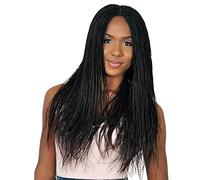 Authentic African Braided Wigs - Micro Twist Wig for African American Women Hair Micro Box Braids Wig African American Hair for Women Cosplay Christmas Party Wigs Black F