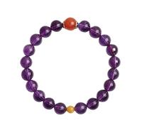 Authentic Amethyst Wealth Bracelet | Feng Shui Healing Crystal Jewelry for Meditation & Chakra | Adjustable Beaded Bracelet for Men & Women | Lucky Amulet Gifts for Love & Prosperity