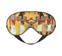 Authentic Ancient Egypt Print Sleep Mask with Adjustable Strap, Comfortable Eye Cover for Travel, Yoga, Napping, Sleeping & Relaxation