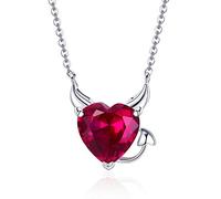 Authentic Angel & Demon Red Pendant Necklaces For Girl Women Luxury Jewelry Party Gift