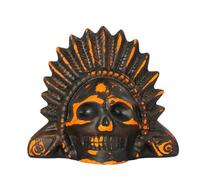Authentic Aztec Death Whistle - 125+ Decibels Loud Whistle, Creepy Human Scream Sound, Skull Design for Halloween (Brown + Black)