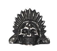 Authentic Aztec Death Whistle - 125+ Decibels Loud Whistle, Creepy Human Scream Sound, Skull Design for Halloween (Black + White)