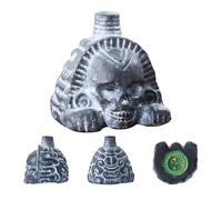 Authentic Aztec Death Whistle, Real Screaming | Art Collectible Culture,with For Halloween Day Of The Dead(Grey)