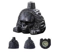 Authentic Aztec Death Whistle, Real Screaming | Art Collectible Culture,with For Halloween Day Of The Dead(Black)