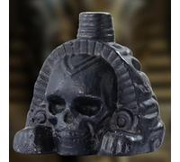 Authentic Aztec Death Whistle, Real Screaming Aztec Death Whistle | Art Collectible Culture,with Drawstring Bag For Halloween Day Of The Dead (Black)