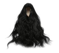 Authentic Black Curly Fringe Hair Accessory, Elastic Base