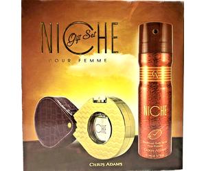 Authentic Chris Adams Niche Pour Femme Gift Set - EDP 75ml + Body Spray 200ml
