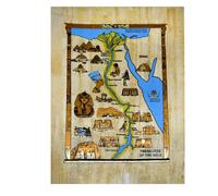 Authentic Egyptian Papyrus Original Hand Painted Painting Paper Pharaohs Ancients Map Of Pharaonic Egypt King Tut Cleopatra Ancient Scroll Hieroglyphic Pharaoh Papyri ( 11.8"x7.8" / 30 x 20 cm )