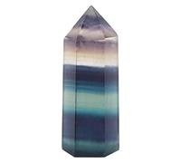 Authentic Fluorite Crystal Wand | Healing Crystal for Negative Aura Clearance | Hexagonal Wand for Home Decor/Mindfulness Presents | 3 Sizes 35-75mm (40mm-50mm)