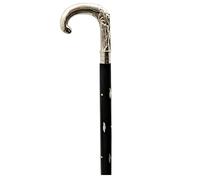 Authentic Gift Collection Royal Handmade Brass Multiple Design Head Handle Walking Stick Design Vintage Victorian Walking Stick Fold Wooden Walking Cane (Silver - Victorian)
