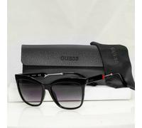 Authentic GUESS Womens Sunglasses Square Glossy Black Gradient Smoke GU 7619 01B