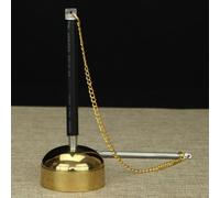 Authentic Handcrafted Tibetan Singing Bowl Made of Pure Brass with Adjustable Length Feature for Comfort (S Size)
