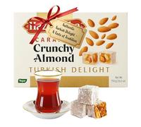 Authentic Handmade Turkish Delight Gift - 750gTraditional Turkish Delight Lokum Candy from Turkey for Stocking Fillers, Birthday Gifts for Women (Caramel Almond)