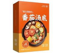 Authentic Hot Pot Soup Base, Choice of 4 Soups, Spicy, Mushroom, Tomato, All Natural Instant Broth for Chinese Fondue, Noodles, Ramen and Cooking(Tomato)