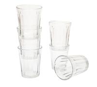 Authentic Indian Cutting Chai Tea Glasses Set of 6,100 ml, Small - Serve Traditional Street Style Hot Chai Coffee, Wine, Drinks - Tapri Tea Shop Chai Cups, Clear Durable Glass Drinkware for Daily Use