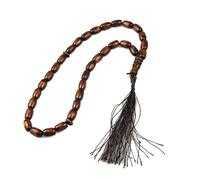 Authentic Indonesian Woods 33 Bead Masbaha for Muslims, Black