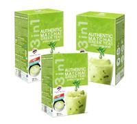 Authentic Instant Thai Tea Mix, 3 Boxes | Rich & Creamy Thai Iced Tea Powder | Makes Hot or Cold Drink | Easy to Prepare | Imported from Thailand | Choice of three flavors (Matcha Latte)