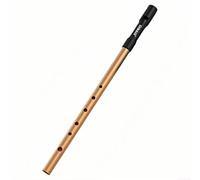 Authentic Irish Flute 6 Hole Tin Whistle in C/D Key, Designed for Sweet Melodies and Easy Playability (Gold C)