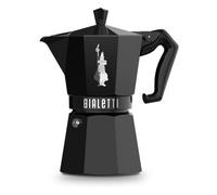 Authentic Italian Moka Coffee Maker Exclusive Black 6 Cups Aluminum BIALETTI
