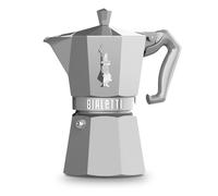 Authentic Italian Moka Coffee Maker Exclusive Silver 6 Cups Aluminum BIALETTI