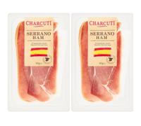Authentic Jamon Serrano Ham, 10 Month Dry Cured Spanish jamon (2x80g)