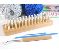 Authentic Knitting Board Skarf Kit/Yarn, Blue, 21.6 x 18.8 x 6.4 cm