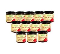 Authentic Korean Gochujang Hot Pepper Paste with Omija (5%) - 180g x 12 Jars (2160g) | Traditionally Fermented, Low Fat | for BBQ, Bibimbap, Cooking, Marinating