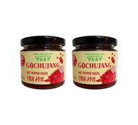 Authentic Korean Gochujang Hot Pepper Paste with Omija (5%) - 180g x 2 Jars (360g) | Traditionally Fermented, Low Fat | for BBQ, Bibimbap, Cooking, Marinating