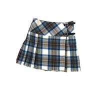 Authentic Ladies Mini Stacey Kilt - Made in Scotland - 100% Wool - 15 Inch Tartan Mini Stacey Kilt for Women (as8, Numeric, Numeric_14, Regular, Regular, Stewart Muted Blue)