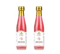 Authentic Lebanese Rose Syrup - 100% Artisanal - No Colorants or Preservatives - Ideal for Drinks, Desserts & Cocktails - Fair Trade Certified - 2 x 25cl - Terroirs du Liban