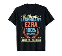 Authentic Legendary Ezra Original Funny Name Humor T-Shirt, Men, Black, 4X-Large