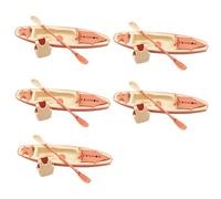 Authentic Looking Canoes Accessories Canoeing Kayaking Equipment Set Designs for Teaching Fluid Dynamics Principles Simulation Kayak Toy Paddle Life Belt Model