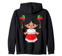 Authentic Mexican Handmade Traditional Rag Doll "Marías Zip Hoodie