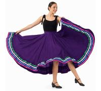 Authentic Mexican Skirt for Women Traditional Made by Original Mexican Artisans in Guerrero Folklorico Dress folklorico Skirt, Purple, M