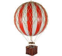 Authentic Models - Travels Light Air Balloon 18x30 cm, Red / White - White