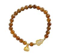 Authentic Nephrite Jade Bracelet for Women - Feng Shui Wealth & Longevity Amulet with Wu Lou Gourd Charm and Pure Silver Parts