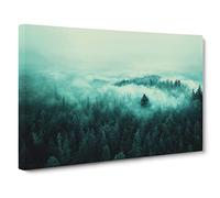 Authentic Pine Tree Forest Canvas Wall Art Print 30x20 Inch