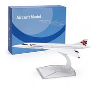 Authentic R & M British Airways Concorde Model Plane with Display Stand 15cm Mini Aircraft Replica Collectible Supersonic Jet Aviation Memorabilia Desktop Display Realistic Concorde Model Aircraft