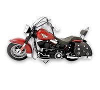 Authentic R & M Motorbike Model Motorcycle Vintage Home Office Collectible Décor Dad Mum Gift, Retro Biker Ornament, Craft, Classic Desk Decoration, Antique Style (Red)