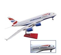 Authentic R & M Personalised Name British Airways A380 Airplane Model 1:160 Scale Replica, Sound-Activated LED Lights Collectible Aircraft Gift for Aviation