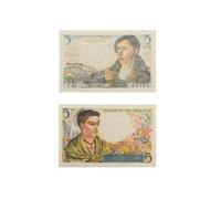 Authentic Reproduction French WW2 Francs- Replica Notes (Five Francs)